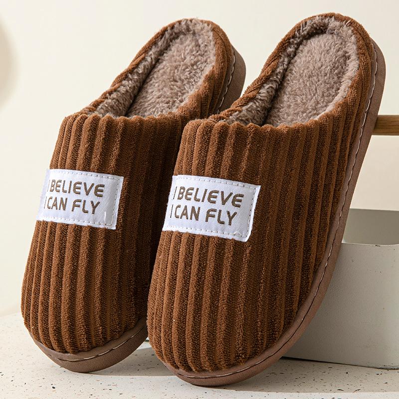 Cotton Slippers Autumn and Winter 2025 New Indoor Home Non-slip Household Plush Thick-soled Slippers Winter
