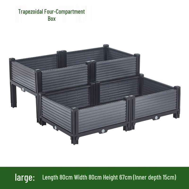 Extra-Large Plastic Balcony & Rooftop Planting Box for Vegetables & Flowers