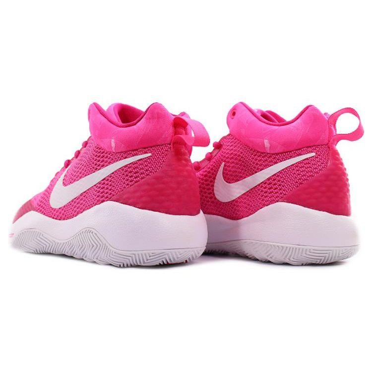 Nike Zoom Rev EP Fashion Versatile Shock Absorption Slip Resistant Durable Mid-Top Basketball Shoes Men Sneaker Pink White 852423-616