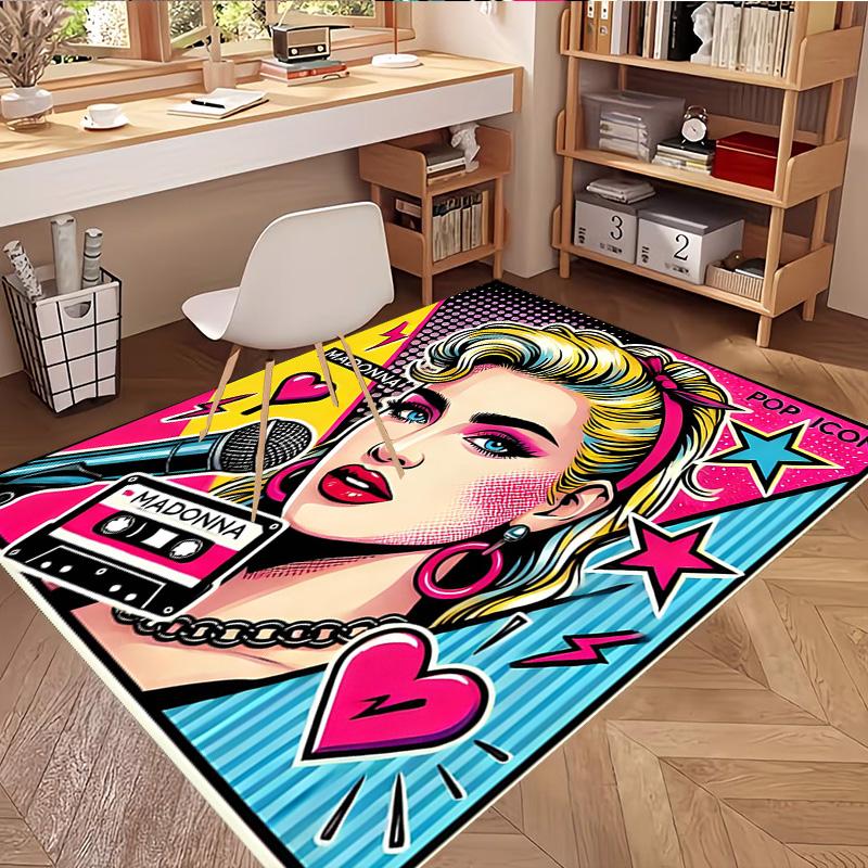 Marilyn Monroe Print Rug, Washable Floor Carpet, For Entryway Dorm Laundry Room Office Study, Home Decor Birthday Christmas Gift