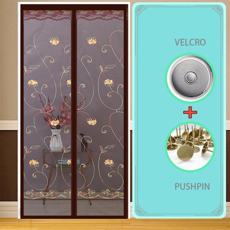 Дверная занавеска летняя антимоскитная бытовая магнитная сетка для двери магнитная пара всасывающая перегородка занавеска без дырокола