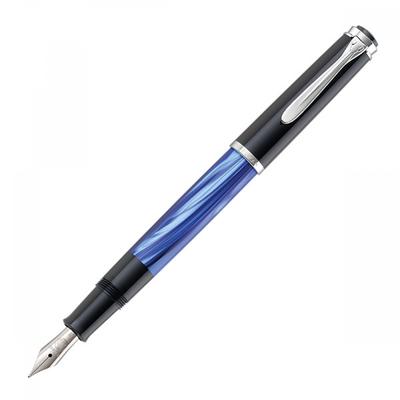 Перьевая ручка Pelican Classic M205, мраморный синий