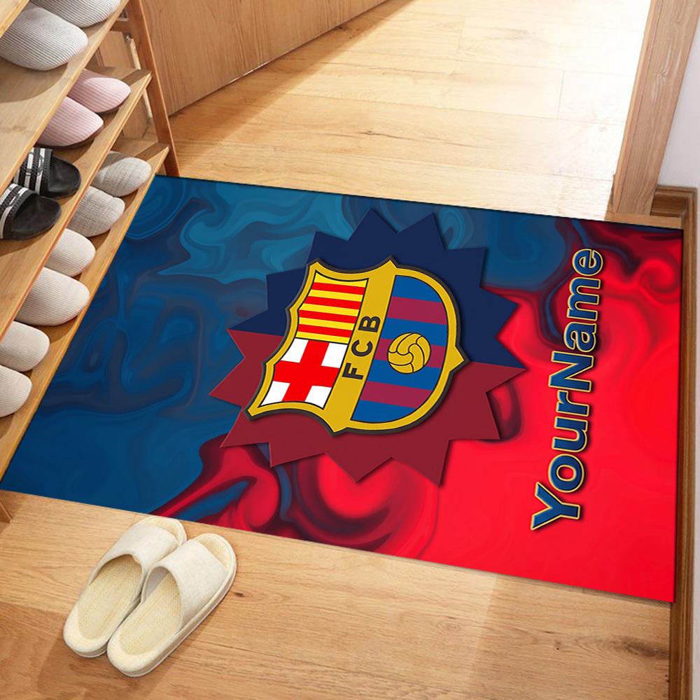 Fc Barcelona Personalized Name Floor Rug Office Rug Design for Study room Decorate room Kitchen Balcony Antislip Carpet Anime Office Decor