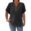 Plus Size Womens V-Neck Short Sleeve Top Loose Batwing Casual T-Shirt 2025
