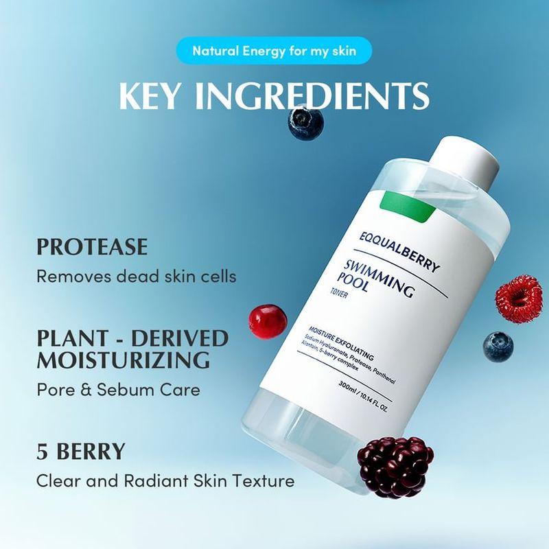 EQQUALBERRY - Swimming Pool Daily Facial Toner 300ml Bundle Set