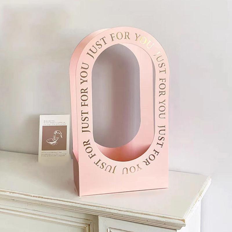 1 шт. Портативная цветочная корзина, упаковка для роз, подарочная коробка для свадьбы, дня рождения, рождественской вечеринки, букета цветов, декора