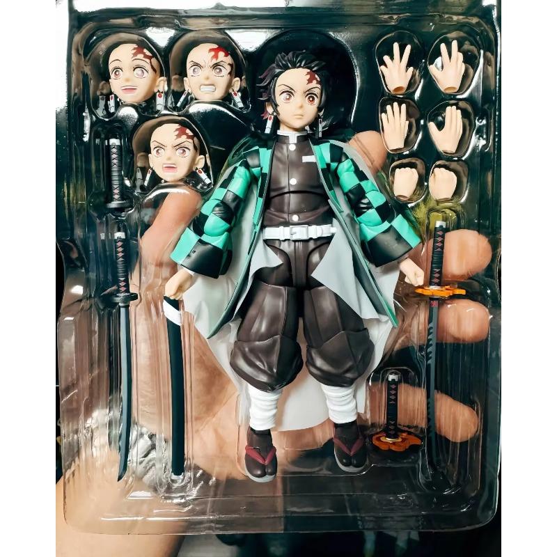 Новая Горячая Оригинальная Bandai S.H.Figuarts Клинок Рассекающий Демонов Камадо Танджиро Незуко Томиока Гиюу 14 см Аниме Фигурка Действия Коллекционная Игрушка