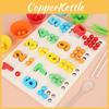 Number Wooden Color Bead Sorting Board Educational Toy For Toddlers Learning