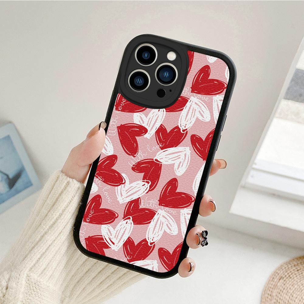 Для Iphone14 милый чехол для телефона с сердечком для Iphone 14 13 11 12 Pro MAX 13 12 MiNi 7 8 14 plus X XS XR защитные чехлы из овечьей кожи