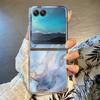 Marble Pattern Phone Case For Motorola Razr 60 40 50 Ultra Razr60 Razr50 Razr40 Shockproof Transparent Folding Hard Back Cover