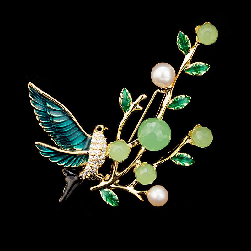 Senior Brooches Flower Leaf Brooch Pins for Women Suit Pendant Fashion Brooches Jewelry