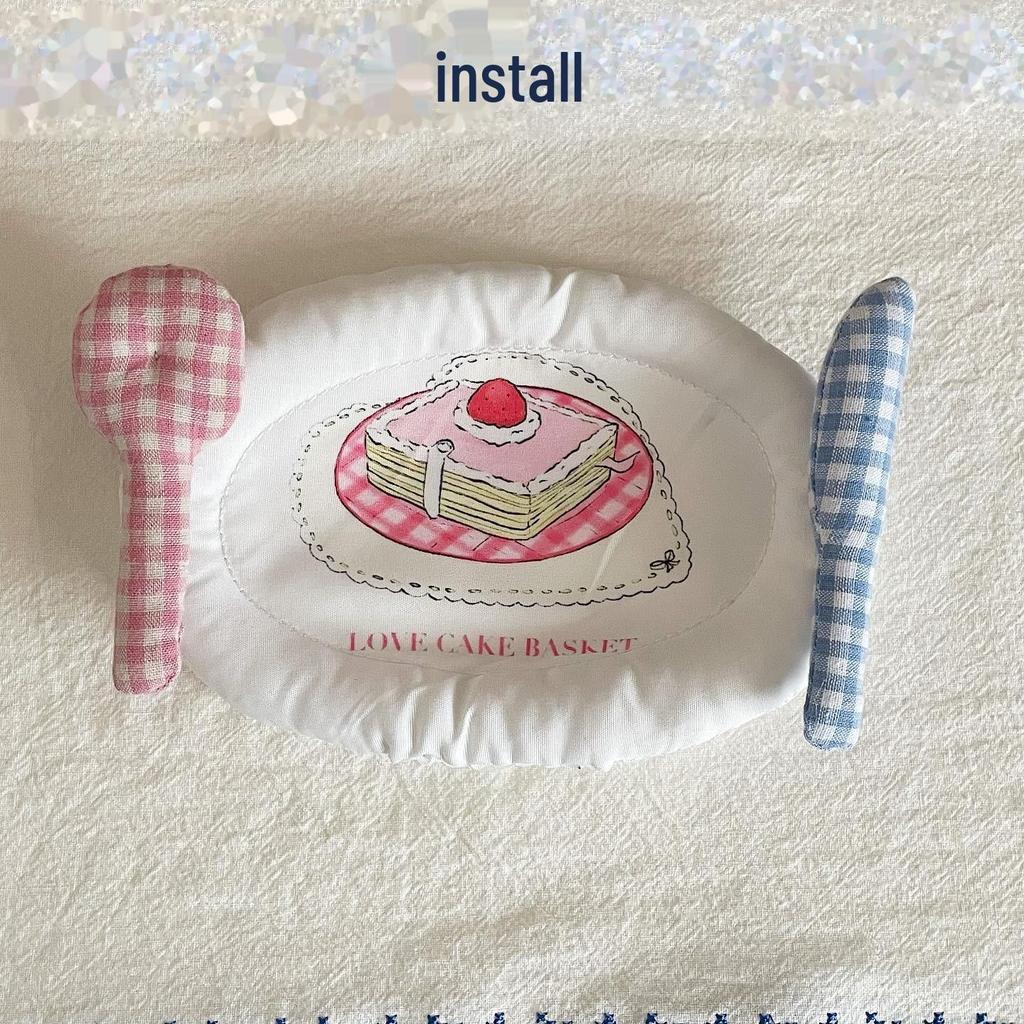 Подставки под торты и салфетки из ткани с милым мультяшным принтом - Декоративные ватные диски для рабочего стола Girly