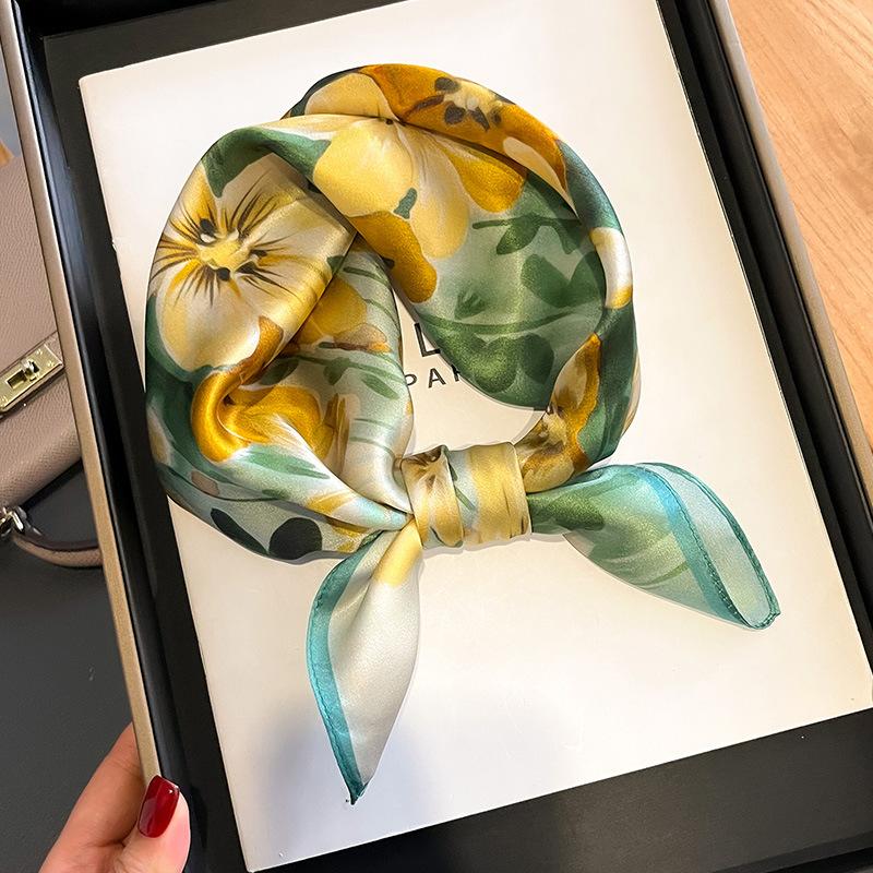 100% Натуральный Шарф из Шелка Женский Квадратный Галстук на Шею Шарфы Шали Накидки для Леди Фуляр Шарфы Пашмина Женский Хиджаб Бандана буфанда