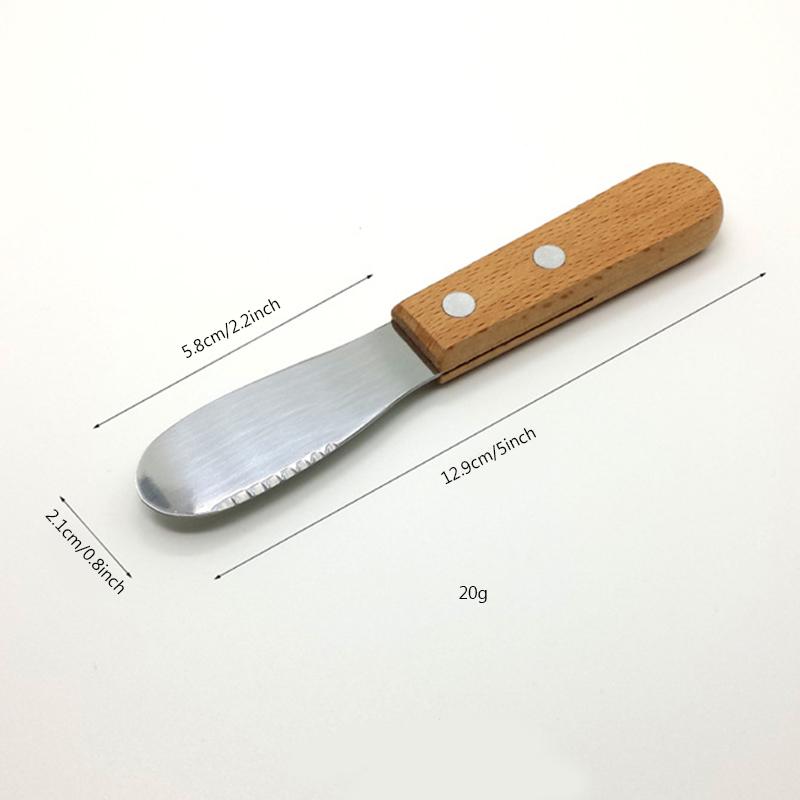 Нож для масла с деревянной ручкой, кухонный нож для масла, нож для нарезки сэндвичей, крема, джема, сыра, детские столовые приборы, посуда, кухонные принадлежности