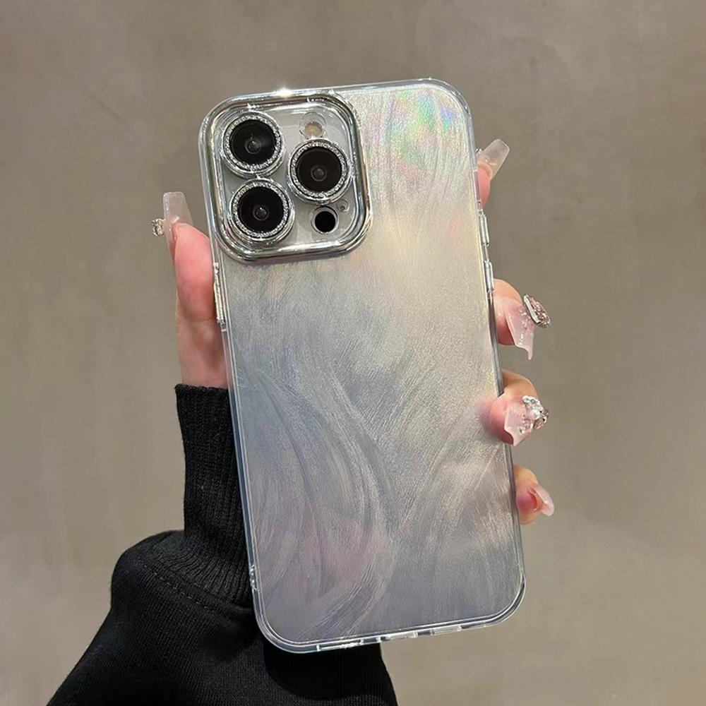 Laser Phone Case for iPhone 11 12 13 14 15 Pro Max 11 14 13 15 Laser Feather Glitter Shockproof Back Cover for iPhone 14 12 13 Pro