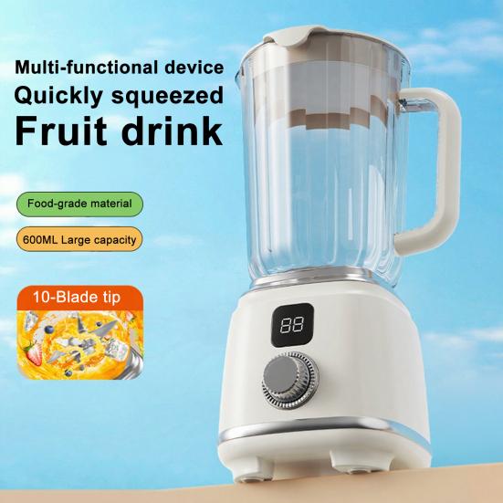 Electric Portable Juicer Fast/Slow Dual-speed Juicer 600ML Multifunctional Juicer Ice Crusher Smoothie Blender Home Kitchen Tool