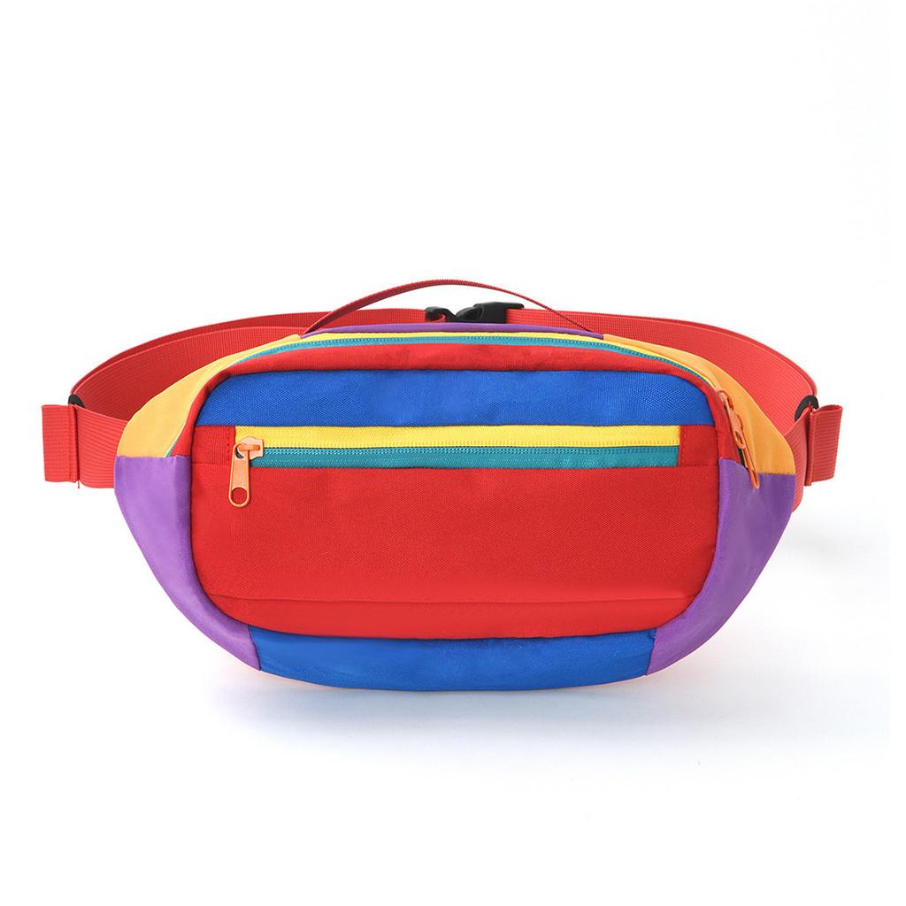 Polyester Hip Bag For Couples With Zipper Pockets For Outdoor Sports And Daily Use