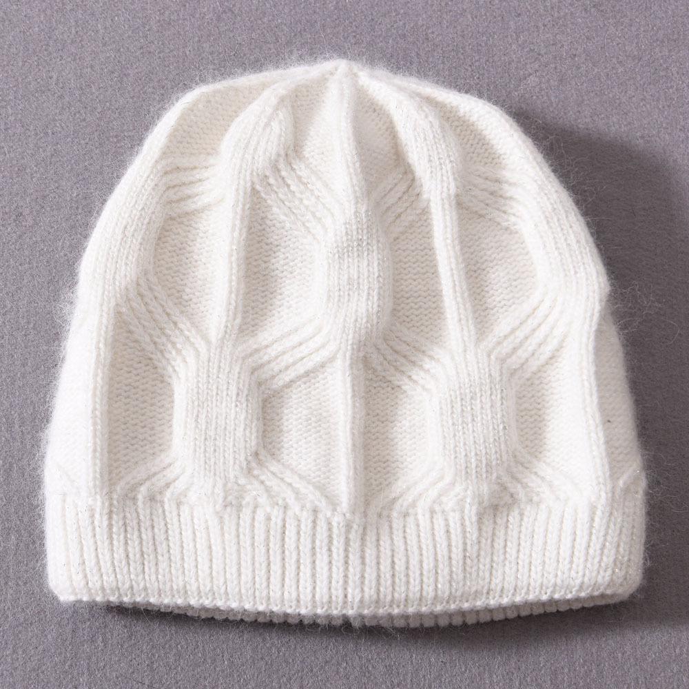 Children's knitted hat rabbit velvet cobweb model with bright silk soft cute autumn and winter outdoor wool hat warm and windproof