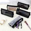 1Pcstravel Love Mesh Cosmetic Bag Zipper Makeup Bag For Women Wash Toiletry Bag Makeup Organizer Portable Storage Pouch