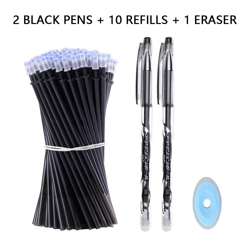 0,5 мм Коллекция стираемых гелевых ручек Черная Синяя Красная Ручка и стержень с чернилами Kawaii Ручки Моющийся корпус Школьные Офисные Принадлежности Канцелярские товары