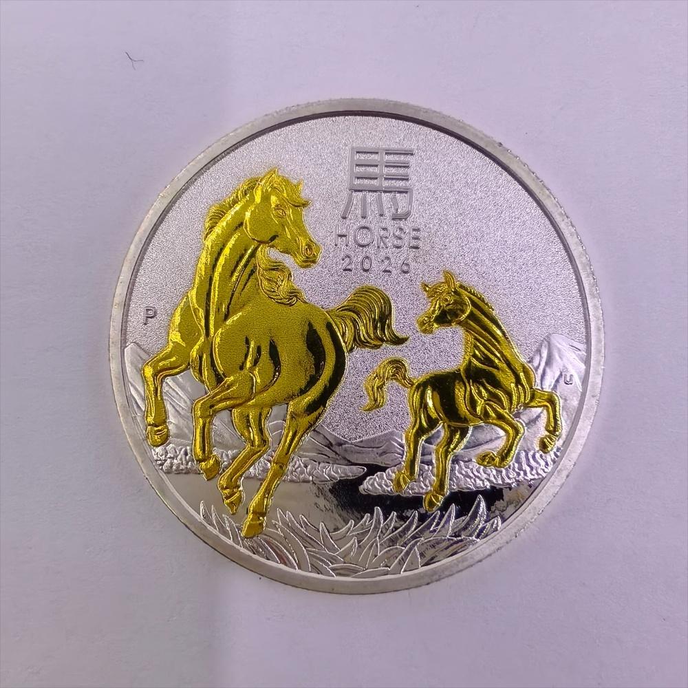 2026 New Animal Coin Metal Crafts Brass 1oz Silver Coin Statue of Liberty Eagle Commemorative Medal Souvenirs Gifts