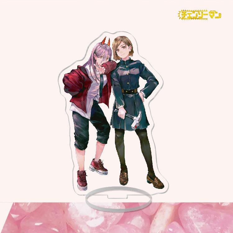 Аниме бензопила человек акриловая подставка для персонажей косплей окрашенный декор стола орнамент подарок модели «сделай сам»