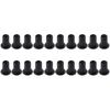 20Pcs Carbon Steel Zinc-Plated Threaded Insert Nut Black Knurled Nuts High Quality Flat Head