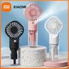 Xiaomi Портативный вентилятор-увлажнитель 2-в-1, ручной распылитель с 4 скоростями для кемпинга на открытом воздухе, поездок, перезаряжаемый охлаждающий вентилятор Type-C