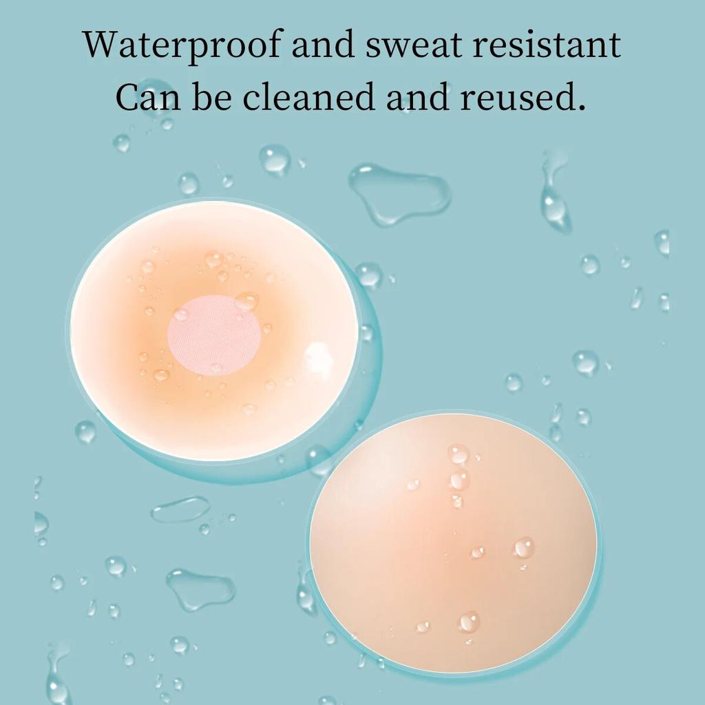 12 Pieces of Silicone Latex Stickers for Anti Glare Underwear Sexy and Breathable Invisible Breast Care Travel Box Packaging