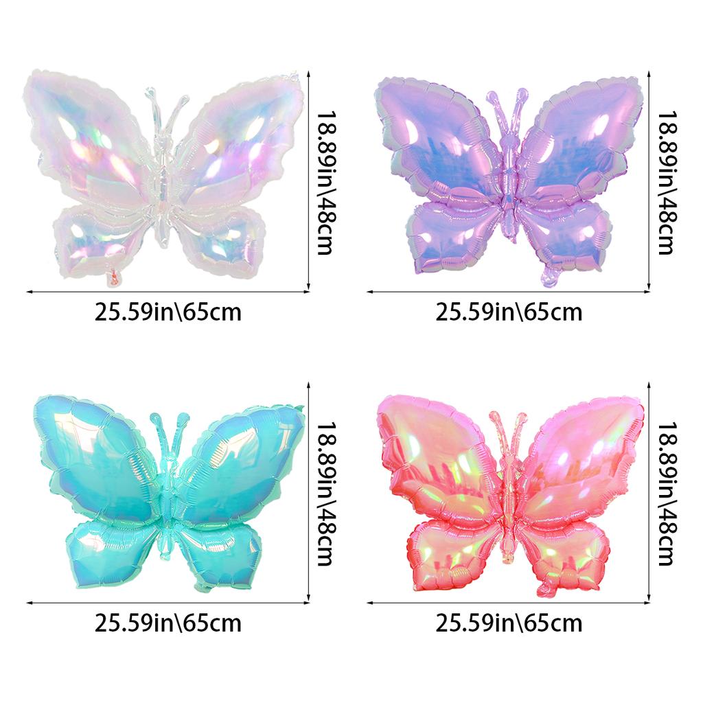 1 шт. разноцветный воздушный шар из алюминиевой фольги в виде бабочки подойдет для тематической вечеринки с бабочками, свадьбы, дня рождения, украшения подарка