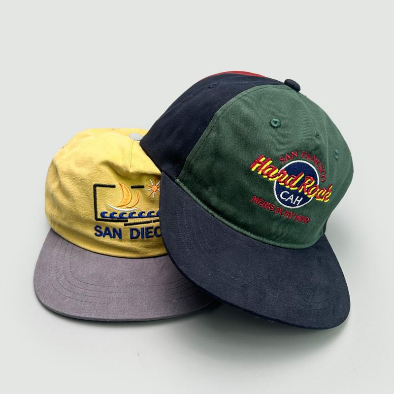 Embroidered Letter Baseball Cap Men Women Sun Protection Contrast Color Hip Hop Flat Brim Hat