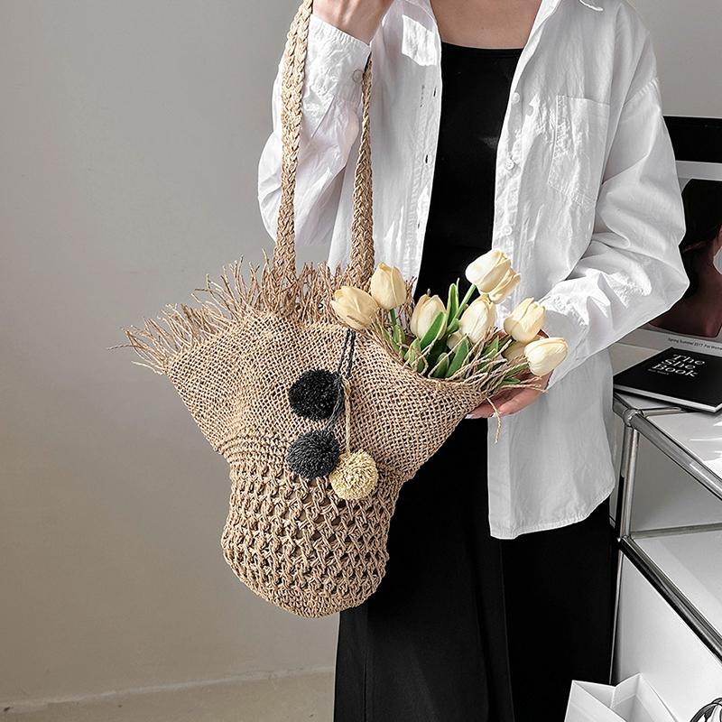 Женская соломенная пляжная сумка женская дорожная сумка женская сумка через плечо летняя мода