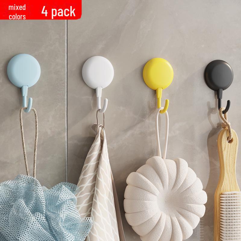 Крючки для стен с прочным клеем, не требующие пробивки - круглые крючки для ключей и кухонные крючки