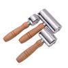 25/60/100mm Press Edge Roller, Leather Craft Glue Laminating Tool Leather Edge Creaser Smoother Steel Iron Roller