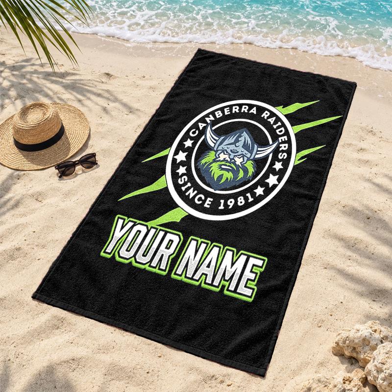 Canberra United Custom Name Beach towels also serve as bath towels summer essential a musthave for the outdoors the beach and the pool