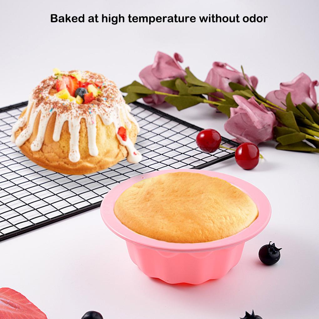 Рифленая круглая силиконовая форма для выпечки, антипригарная мини-форма, термостойкая, тыквенная, десертная, кексы, домашняя свадьба