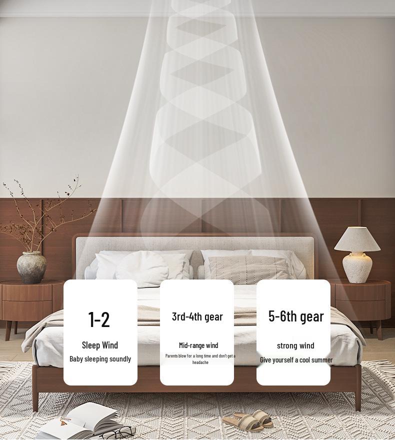 Невидимый потолочный вентилятор с подсветкой: Современный Минимализм 2025 Середина Века Кремовый для Гостиной, Спальни, Столовой