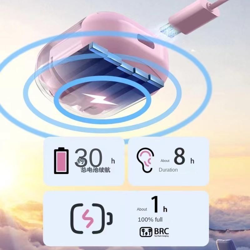 Bluetooth Headset Tws In-ear Digital Display Call Music Battery Life Portable Transparent Space Capsule Bluetooth 5.3