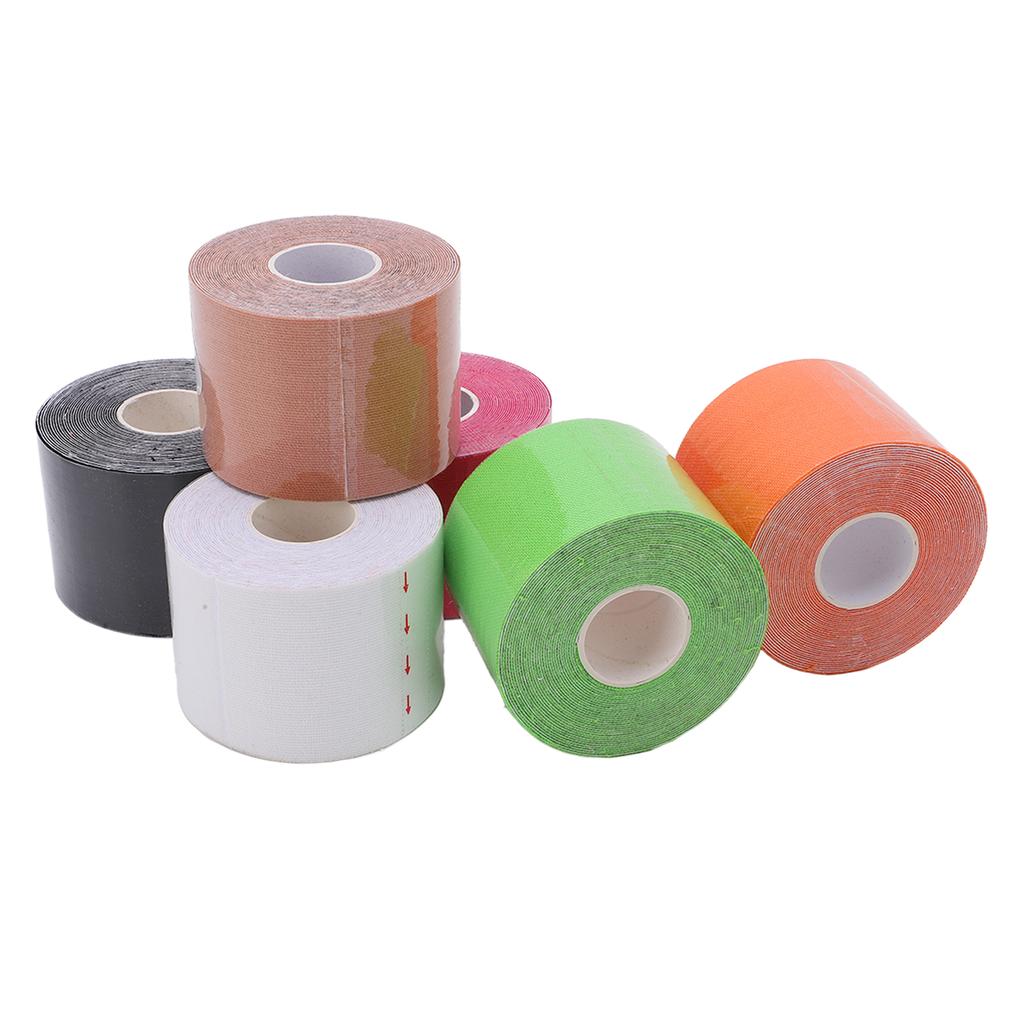 6 шт. спортивная лента для мышц из нетканого материала кинезиология ширина 5 см длина 5 м для атлетики