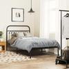 VidaXL Tête de lit métal noir 100 cm, tête de lit en métal, tête de lit haute, tête de lit pour lit simple, tête de lit 376629