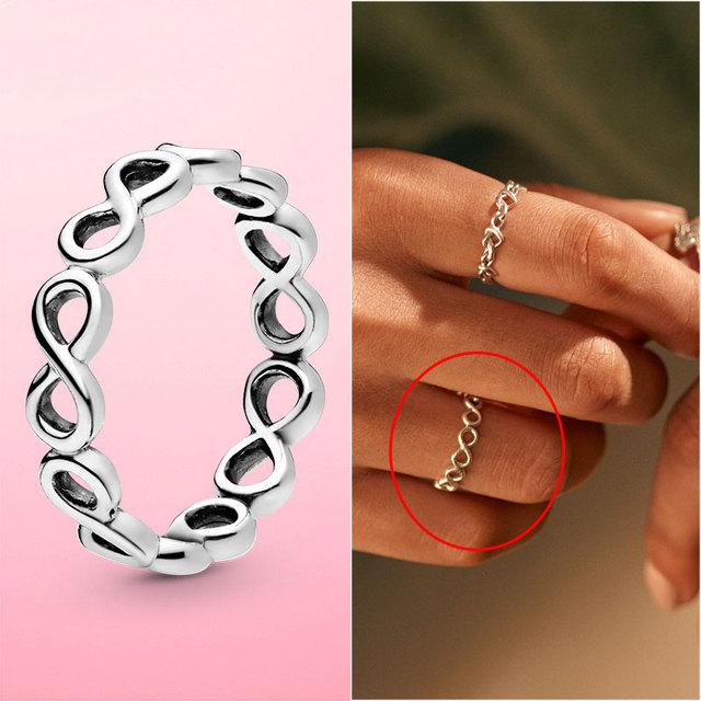 Женское кольцо Новое стерлинговое серебро 925 пробы сверкающие и полированные линии кольцо на палец для женщин свадьба помолвка ювелирные изделия подарок