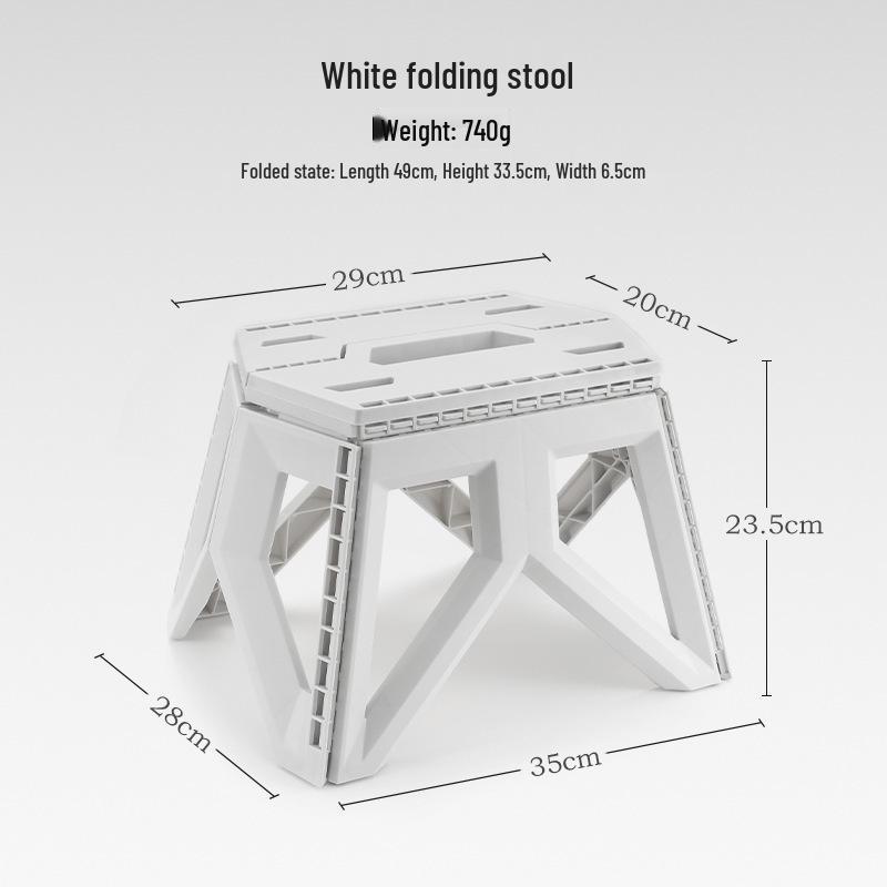 Portable Thickened Plastic Folding Stool - Adult & Child, Camping/Fishing