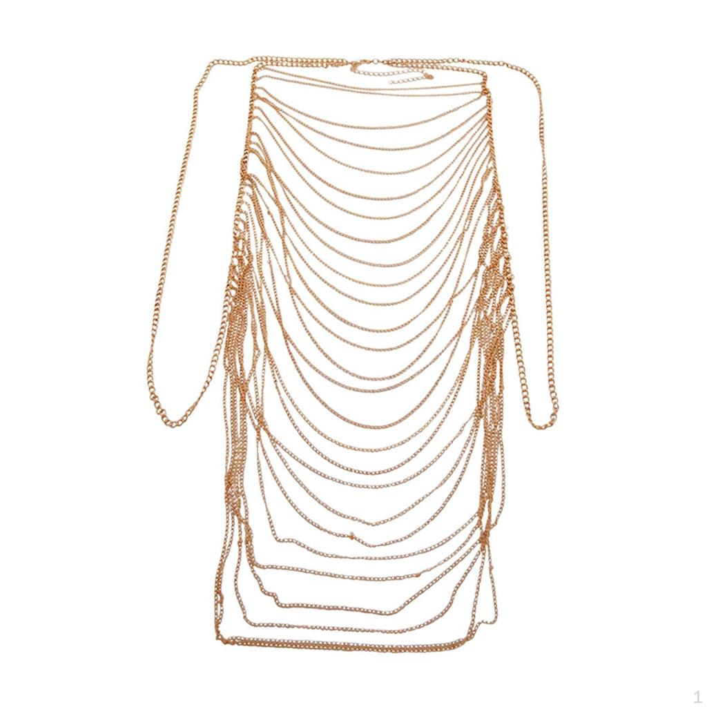 Модная цепочка для тела с регулируемым нагрудным ремнем для ночных мероприятий