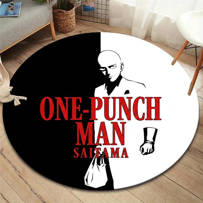 Onepunch Man Round Area Rug Carpet Rug For Living Room Bedroom Sofa Playroom Decor Nonslip Floor Mat
