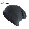 Hat Soft Fashion Adult Men Winter Warm Hat For Unisex Knitted Casual Beanies Skullies Cotton Wool Hats  Outdoor Solid Gorros