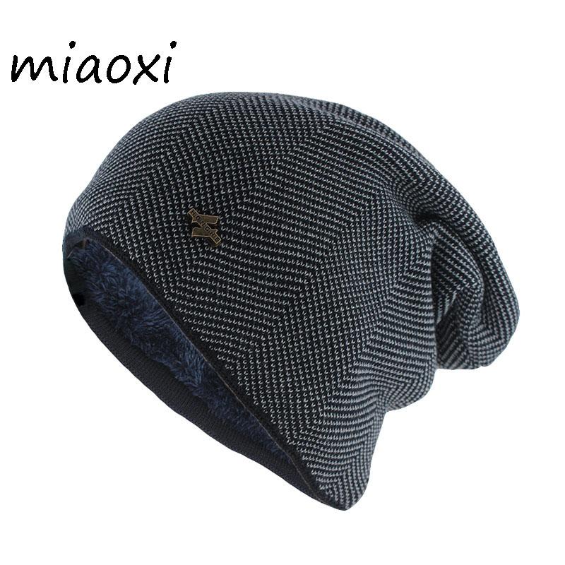 Hat Soft Fashion Adult Men Winter Warm Hat For Unisex Knitted Casual Beanies Skullies Cotton Wool Hats Outdoor Solid Gorros