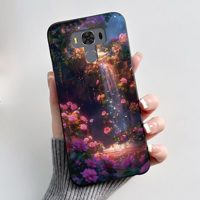 Вирусный чехол для ASUS ZenFone 3 Max ZC553KL Бампер Силиконовый Черный Чехол Мечтательный Пейзаж Напечатанный Защитный Ударопрочный Мягкий Чехол