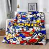 Модная фланелевая одеяло-плед S-Sonic Мультяшная Игровая мягкая теплая для спальни гостиной кровати путешествий кемпинга пикника подарок ребенку