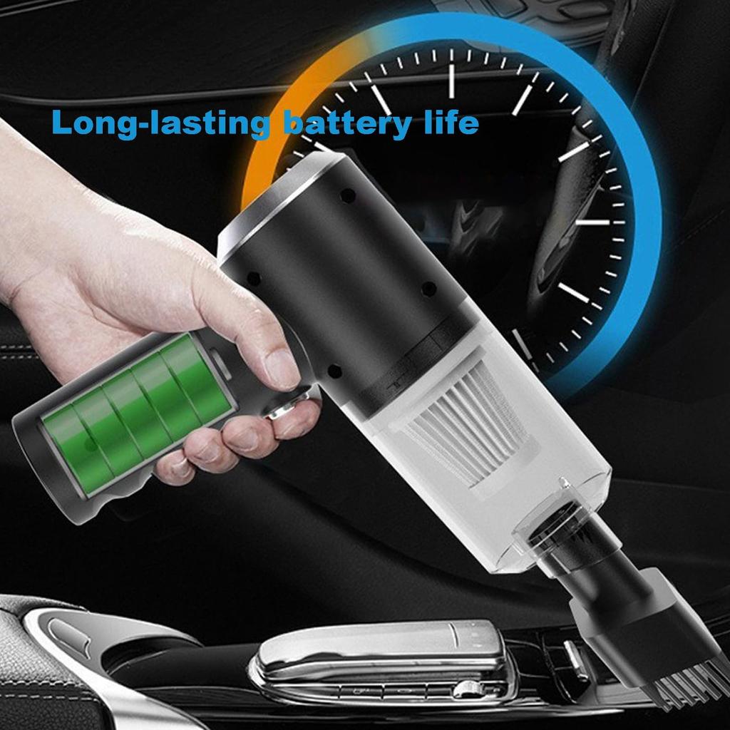1Pcs Cordless Vacuum Cleaner for Home and Car, 120 Watt Powerful Suction Cordless Handheld Car Vacuum Cleaner, Black
