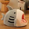 Cute Shark Pet Sleeping Bed Hideout House Warm Soft Comfortable Semi-closed Cat Dog Nest Pet Products